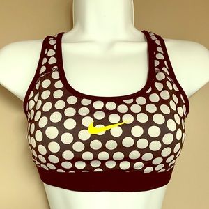 Nike Sports Bra Polka Dot Lime Sz Small
